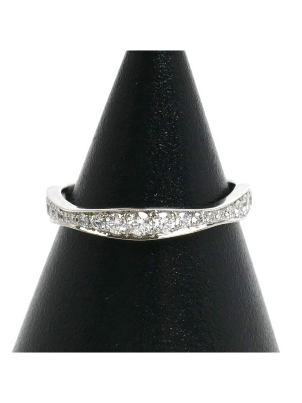 Harry Winston Platinum Pave Wave Ring Diamond